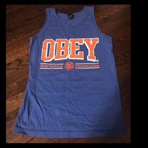 Obey blue and orange tank top